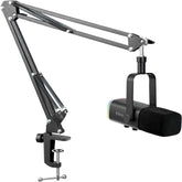 FIFINE USB / XLR Dynamic Microphone with Arm, Mute Button and Headphone Jack